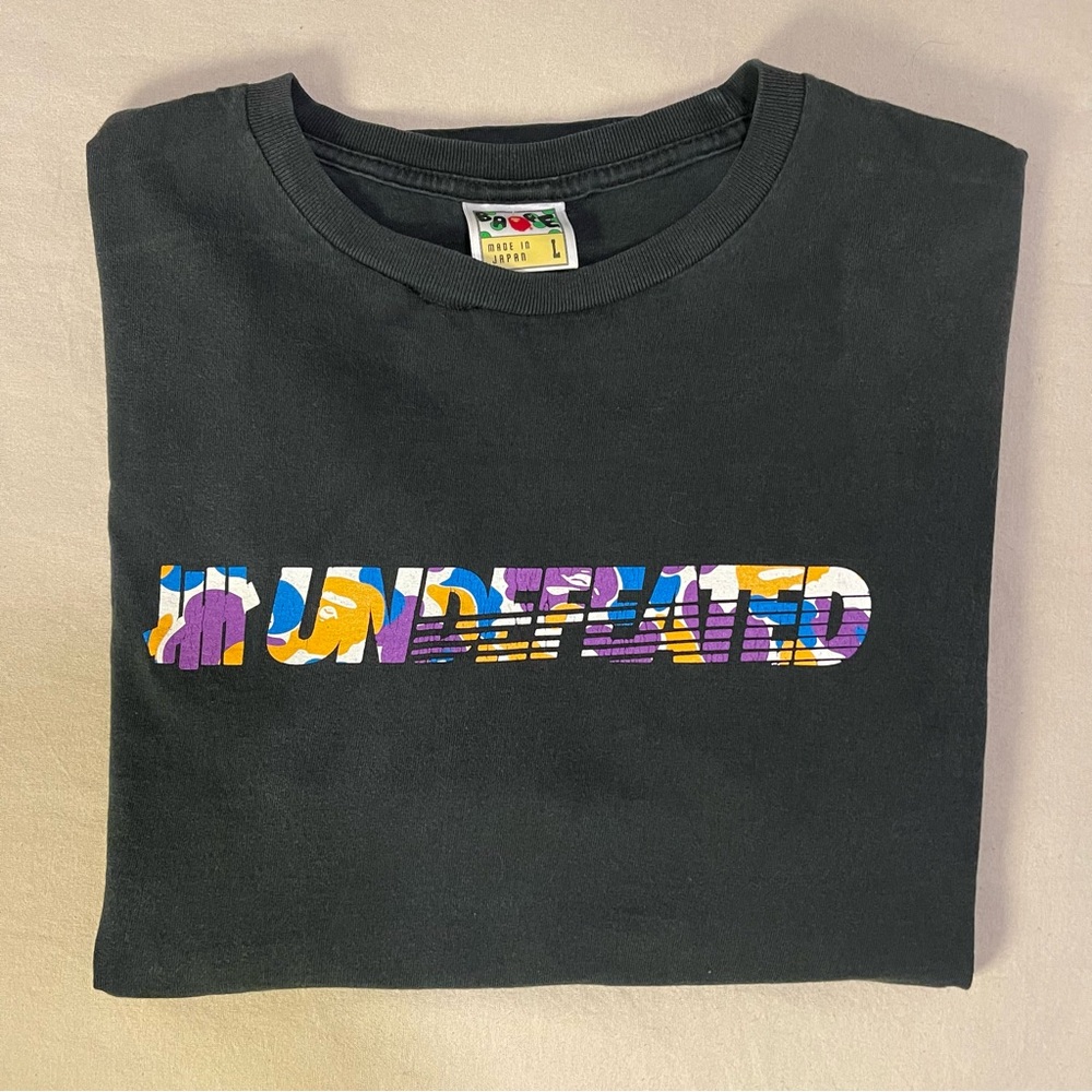 Undefeated x BAPE Large Graphic Tee - Black